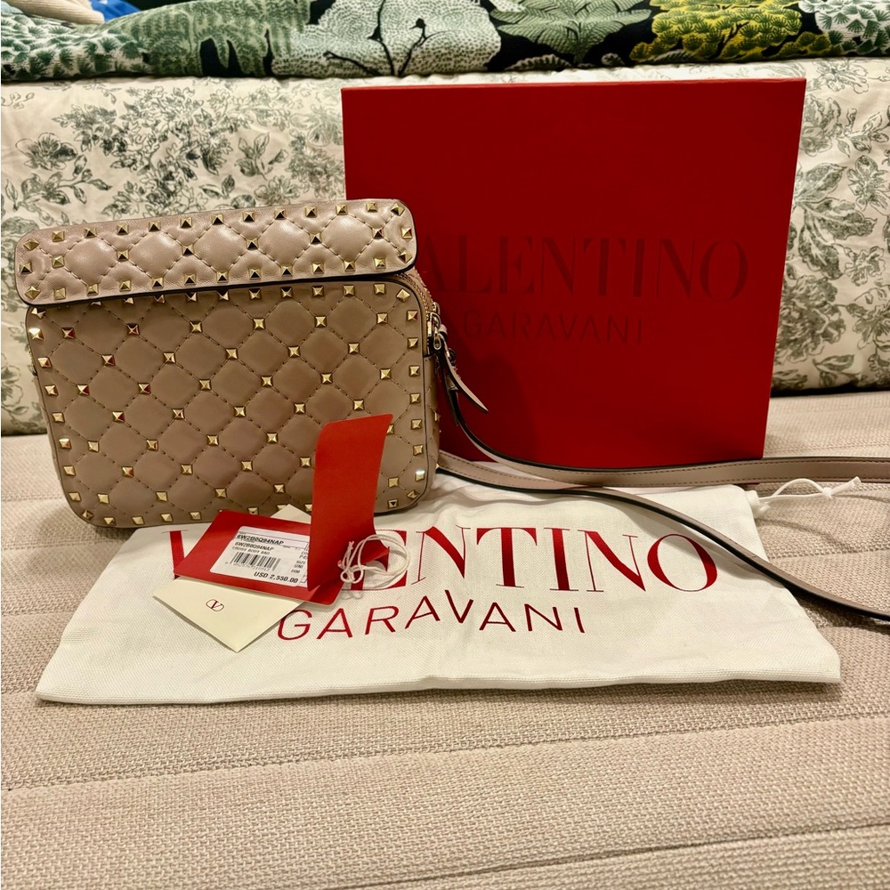 Valentino Garavani Pink Quilted Crossbody Bag